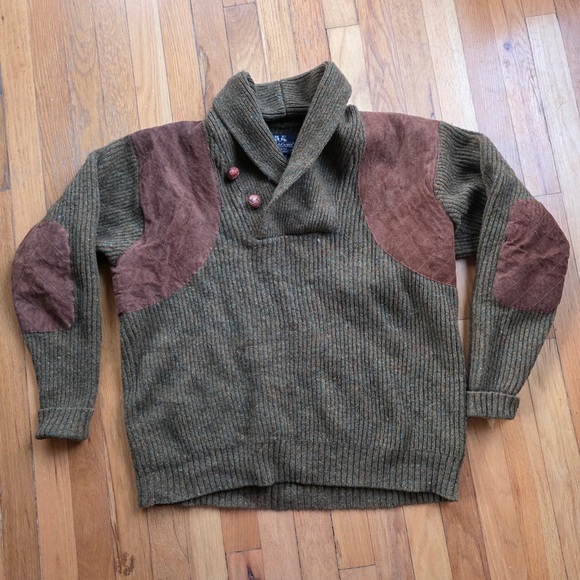 Willis and Geiger green wool sweater
